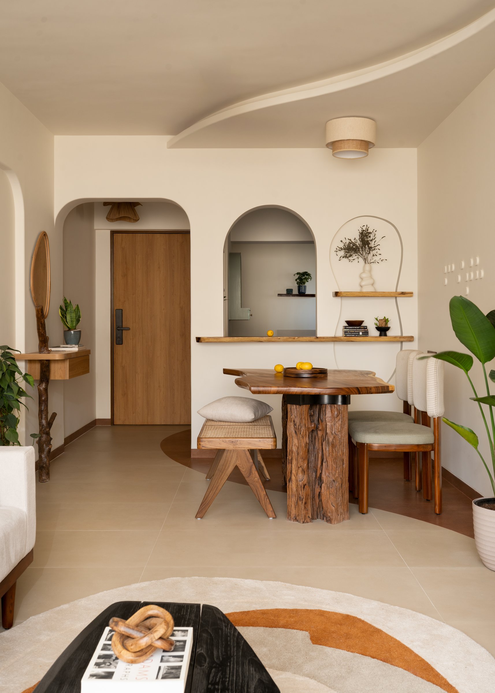 From the entry: a sequence of arches, each framing the next