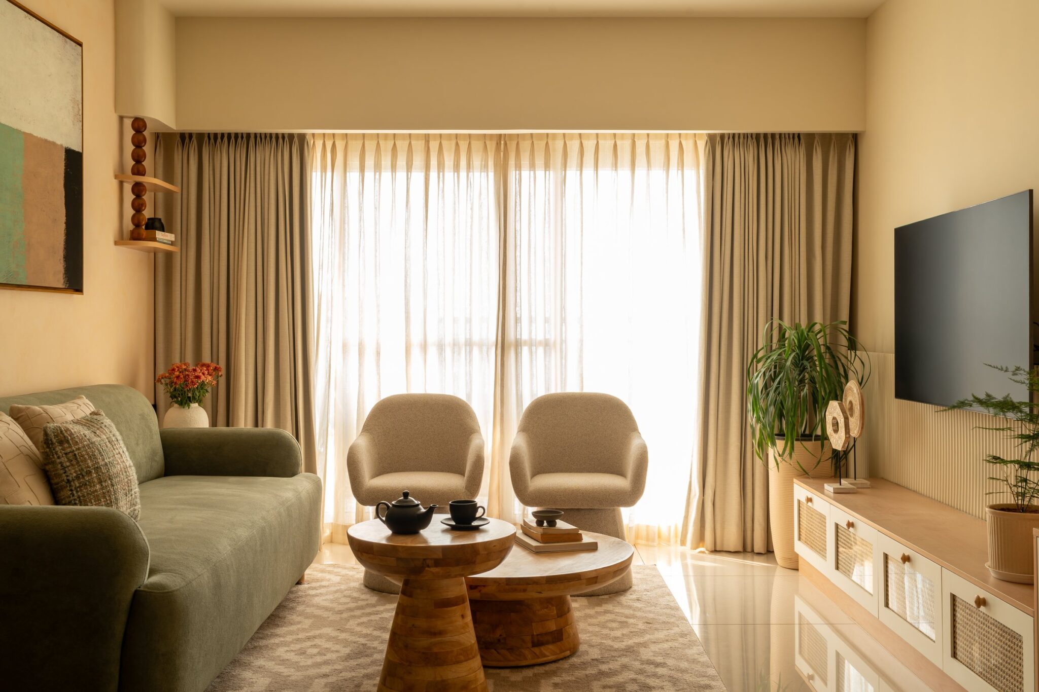 Kanso: A Whitefield Apartment That Practises the Quiet of Japandi Living — Tesor Designs, Whitefield, Bangalore