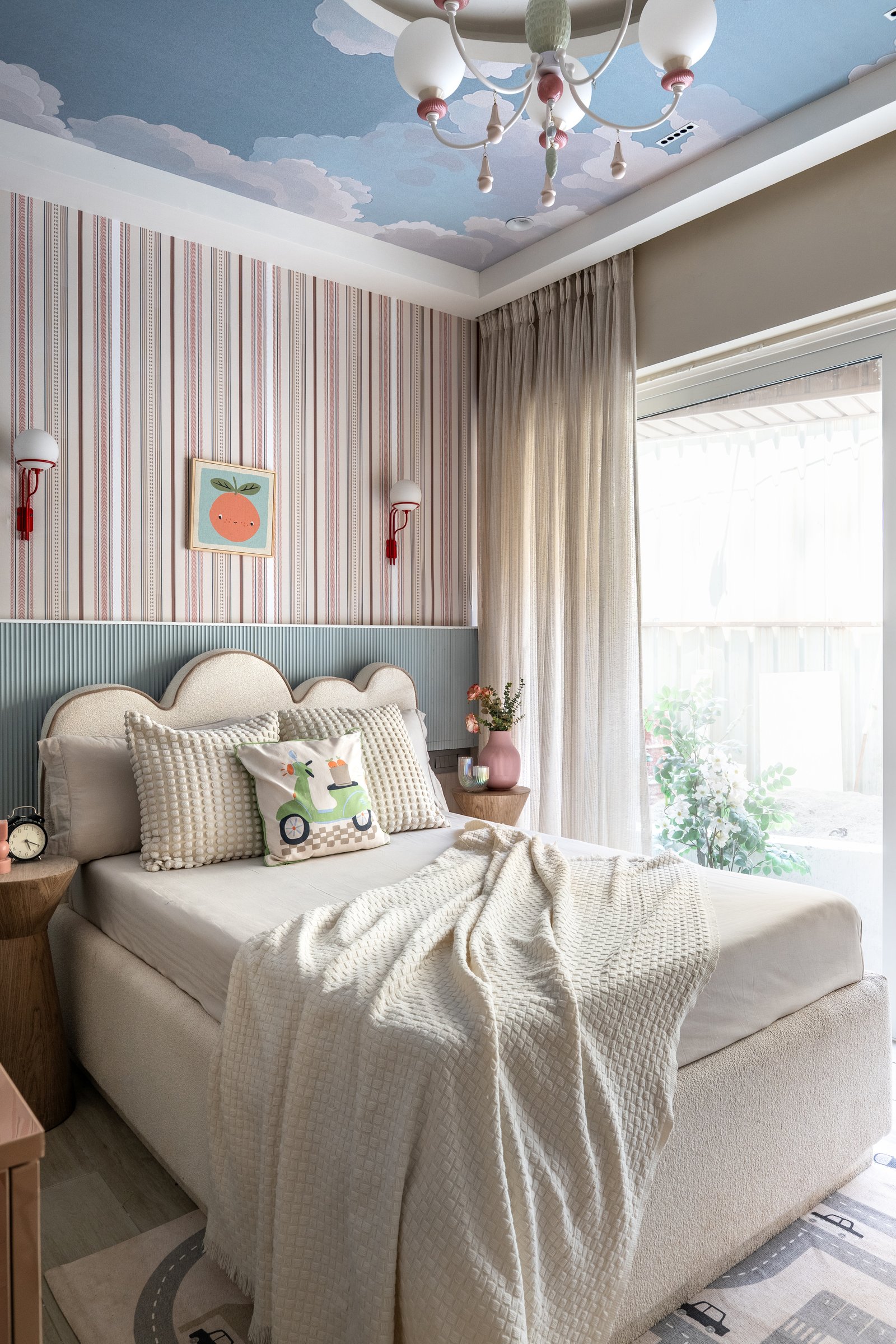 The same room from another vantage, revealing how carefully its decorative layers have been calibrated