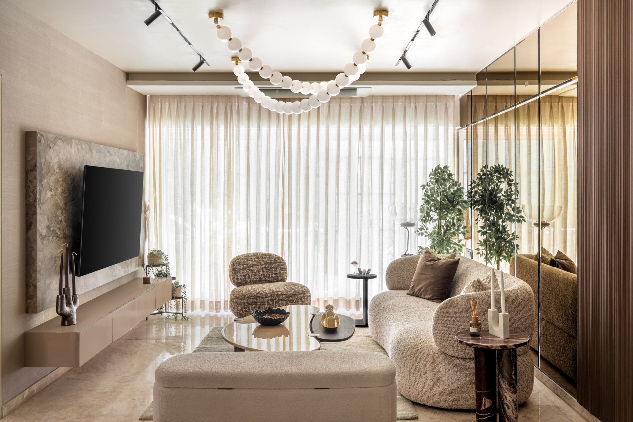 Park West: A Material-Led Show Apartment Defined by Warmth and Restraint — Enforma Designs, Mumbai