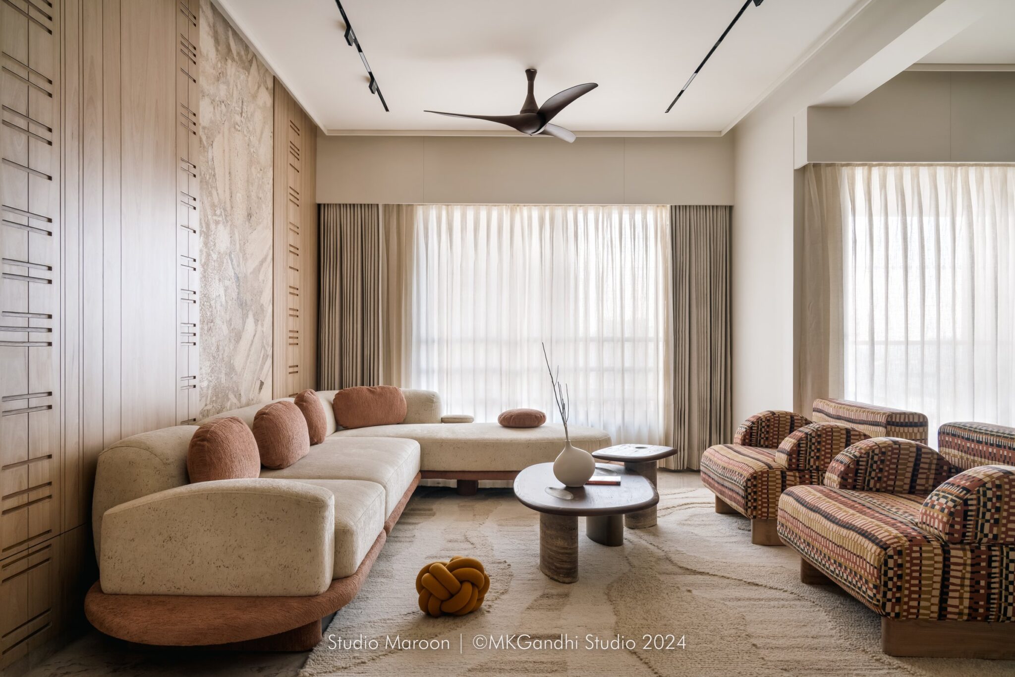 Mocha Muse: A Meditative Ode to Minimalism and Warmth in Ahmedabad — Studio Maroon, Sky City, Ahmedabad