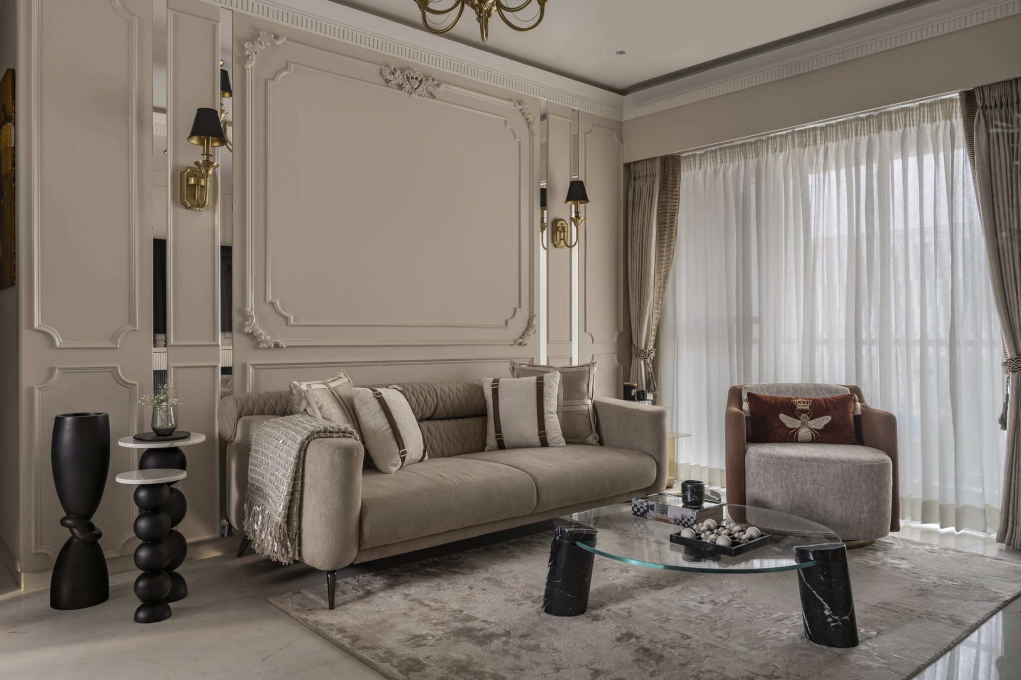 The Beaumont House: Where London Classicism Meets Parisian Elegance in a Bandra Apartment, Mahek Aga Design Studio, Bandra West, Mumbai
