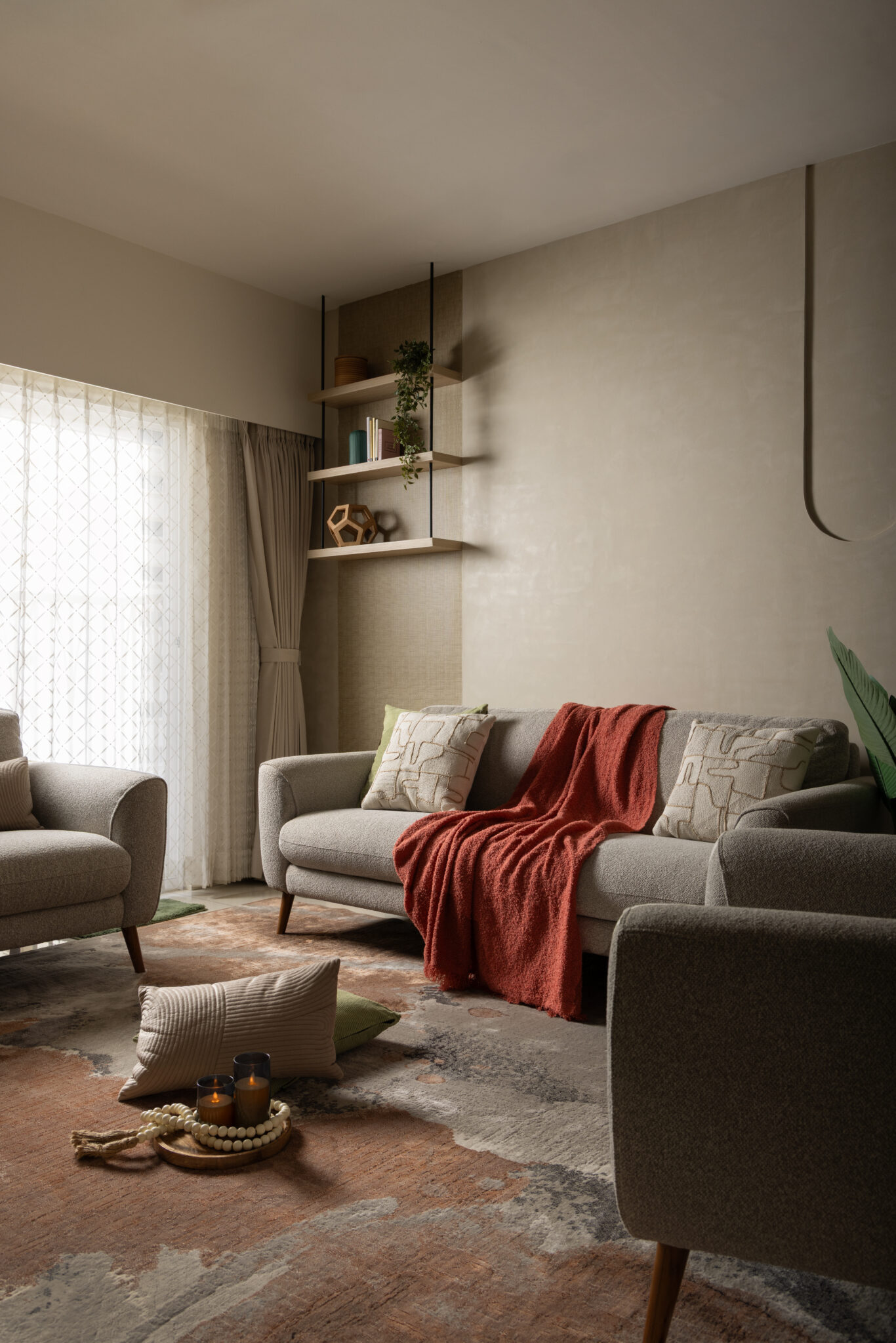 Midori: A Bengaluru Home Defined by Curves, Colour and Calm — Wellcraft Spaces, Prestige City Avalon Park, Bangalore