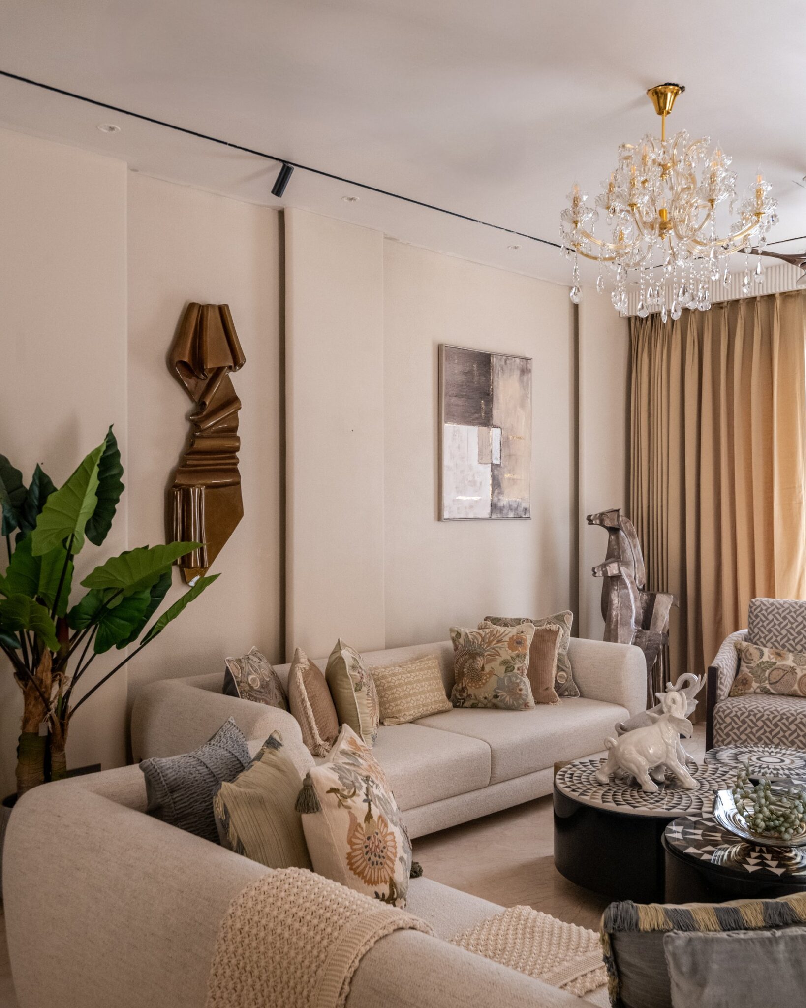 Timeless Touch: A Gurugram Villa Where Classical Elegance Meets Contemporary Restraint, interior design by Tanvi Design Group in Emaar Marbella, Gurugram, Delhi-NCR