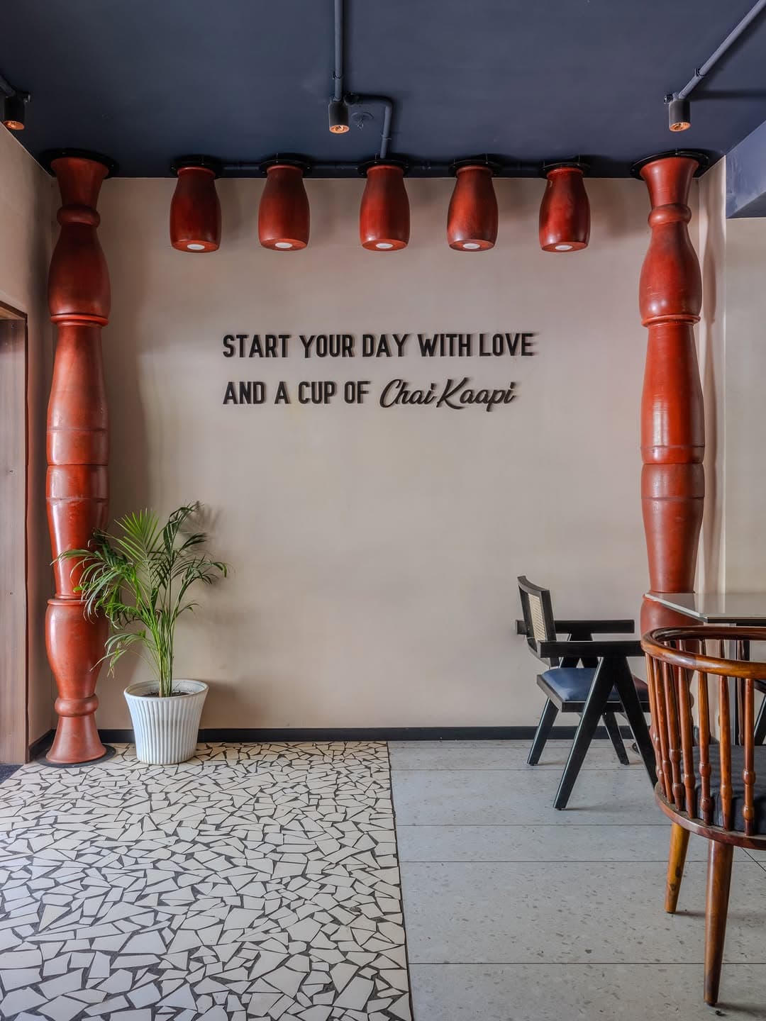 The new flagship outpost of Chai Kaapi in Saket, Indore, is a thoughtful exercise in adaptive reuse by @studio__sana , t…